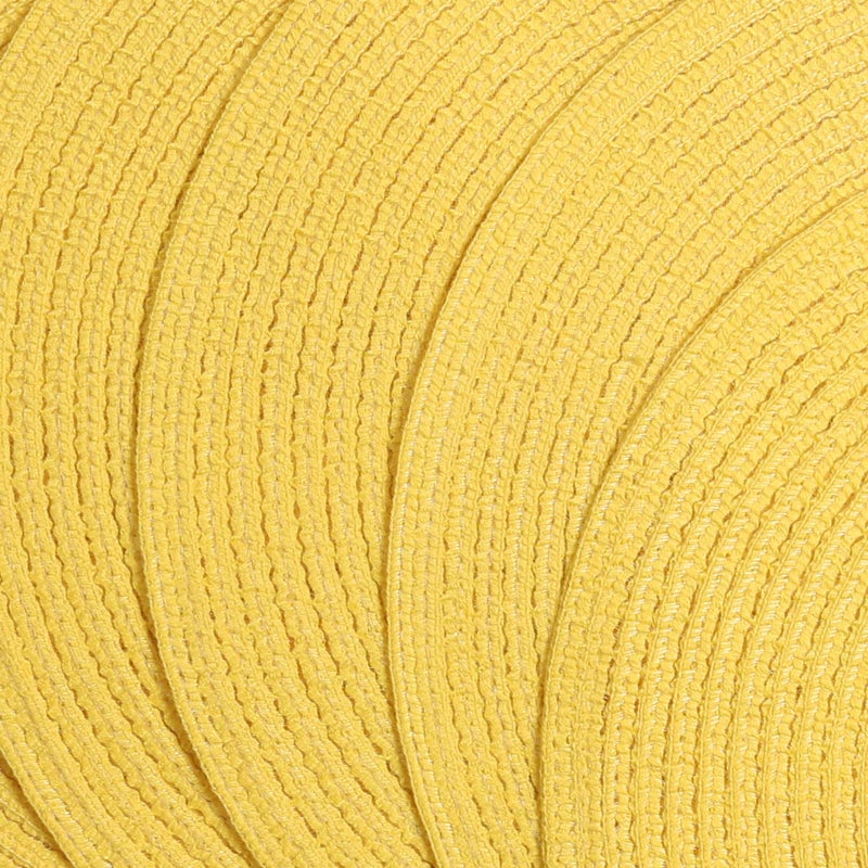 SHACOS Round Braided Placemats Set of 8 Washable Table Mats 15 inch Round Placemat Cotton Polyester Circle Placemat for Dining Table (Yellow, 8) - Image 5